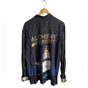 Robert Graham Men Alchemy of Spirit Shirt Embroidered Vodka Martini 2XL NWT $348